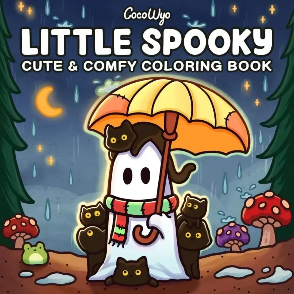 Coloring Graffiti Paint Doodles Book Montessori Draw Toy Halloween Featuring Adorable Creepy Creatures Creative Gift Adults Teen