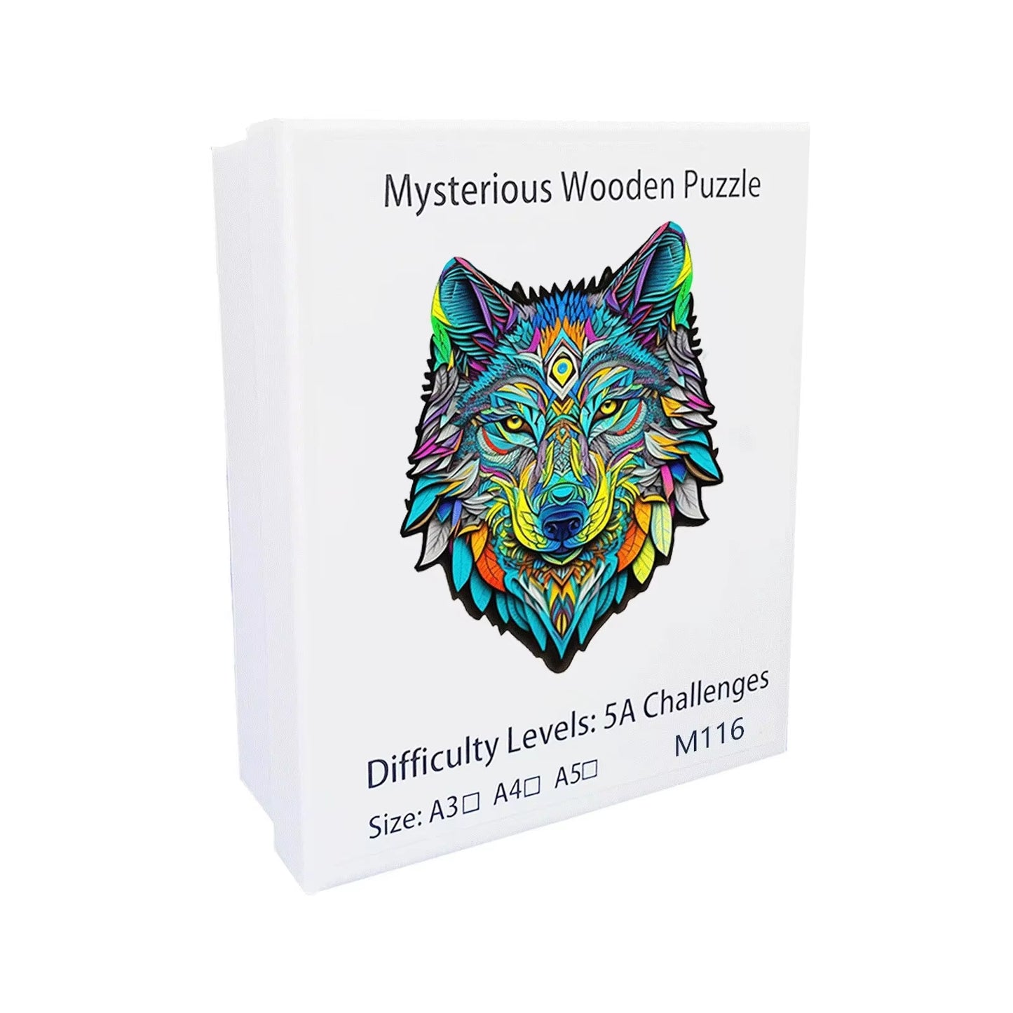 Unique Wolf Pattern Wooden Puzzle, Adult Children'S Wooden Educational Toys, Holiday Gifts, Wooden DIY Crafts, Educational Toys